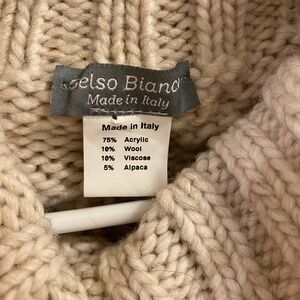 Cozy Cable Knit Turtleneck cape